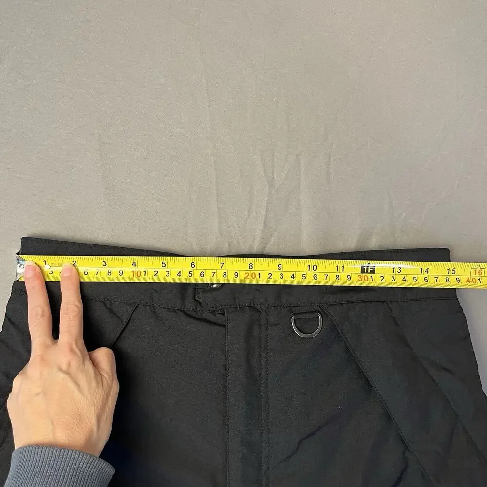 VINTAGE North Face FULL LENGTH SIDE ZIP Insulated Snow Pants Medium Black